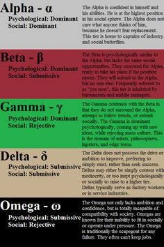 Personality Types - Alpha, Beta, Gamma, Delta, Omega - Bodybuilding ...