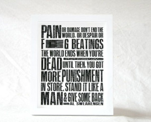 DEADWOOD HBO Al Swearengen Philosophy Quote Poster Typography Pain or ...