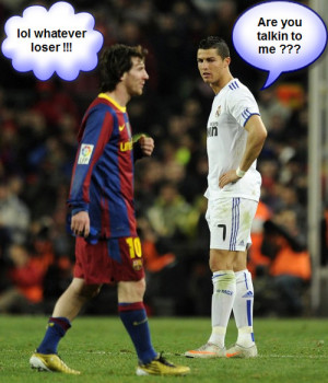 Messi and Ronaldo funny picture
