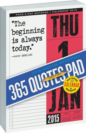 365 Quotes Page-a-Day Notepad and 2015 Calendar