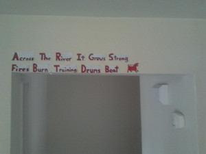 ... This Above My Door Frame From Anyone Have Any Good Quote Over The Door