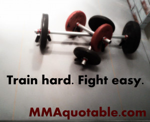 Train hard. Fight easy.