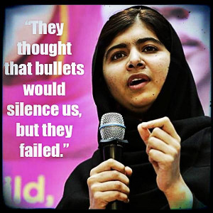 Malala.Truly amazing girl,she got shot in the head and survived and ...