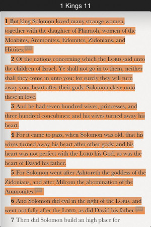 King Solomon's sin 