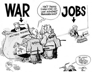 Political Cartoon is by Khalil Bendib at otherwords.org.