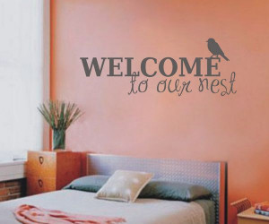 Welcome to our nest Family Stickers Wall Decal Furniture Cover Unique ...