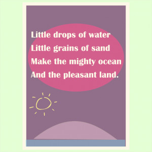 free printable nursery rhyme wall art: Little drops of water ...