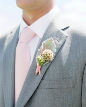 ... your wedding colors into your grooms attire! Blush pink tie