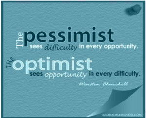 common idiom used to illustrate optimism versus pessimism is a glass ...