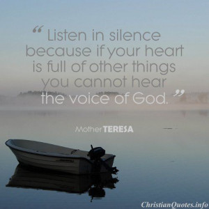 ... me leave you with a few inspiring mother teresa quotes about silence