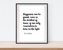 Quote Poster , Wall Decor, Wall Art, Brushstroke, Albus Dumbledore ...
