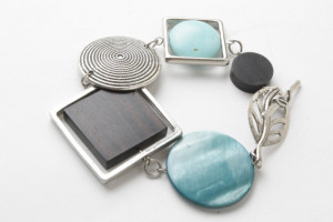 accessories, black, blue, bracelet, gift, girl, jewelry, leaf