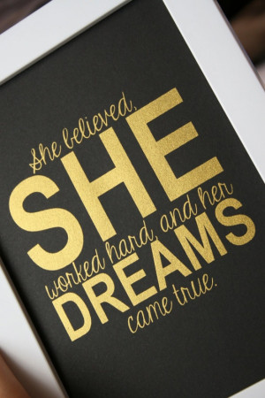Gold Inspirational quote print