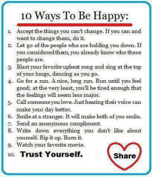read and repeat these 10 ways to be happy every day and you will soon ...