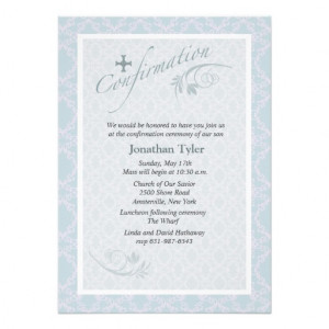 Chantilly Religious Confirmation Invitation from Zazzle.com
