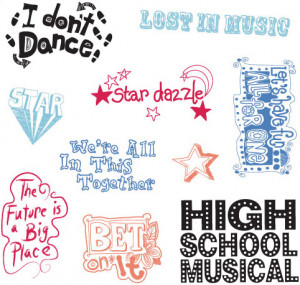 ... Stamps in Case - High School Musical/Catch Phrases - Click to enlarge