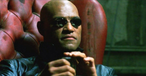 Image still of Morpheus from “The Matrix.” Credit: Warner Bros ...