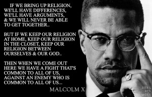 Malcolm X wears aring of the Black Muslims while giving the Masonic ...