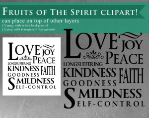 Fruits of the Spirit Religious Quote Clipart for Personal Use ONLY ...