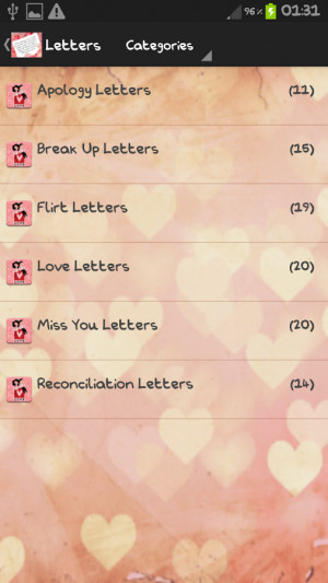 Love Letters & Romantic Quotes - screenshot