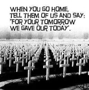 Thanks for your sacrifice.