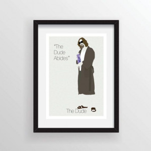 The Dude Big Lebowski Quote Minimal Movie A4 by Posteritty, £8.00