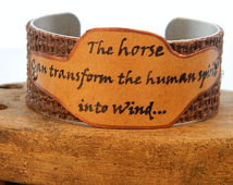 Horse bracelet inspirational quote affirmation mixed media jewelry ...
