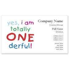 Onederful 1st Birthday First Business Cards for