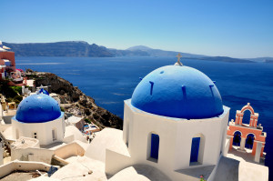 in oia village santorini island cyclades greek islands greece europe