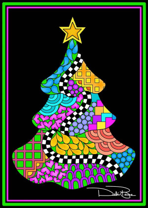Christmas Twist Tree by Debi Payne Designs #zentangle #doodle # ...