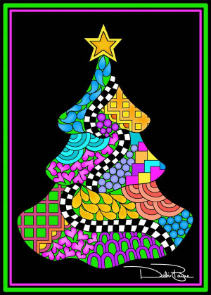 Christmas Twist Tree by Debi Payne Designs #zentangle #doodle # ...