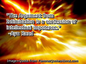 Ayn Rand Quote Intimidation