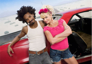 Eddie Steeples and Jaime Pressly in 