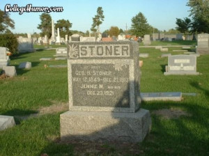 And they say weed can't kill ya.... marijuana, cemetery, funny names ...