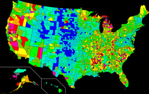 Description USA 2008 unemployment by county.svg