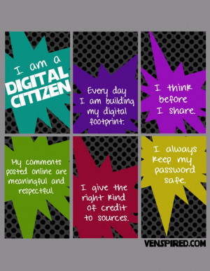 Digital Citizenship: It's More Than a Poster! via venspired.com - Nice ...