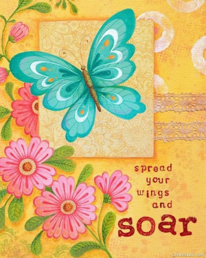 Spread your wings and soar quote butterfly fly wings inspiration soar