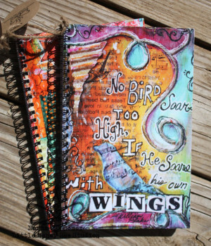 Spiral Notebook, Journal With 2015 Calender - Inspirational Wings Art ...