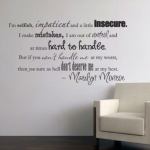 wall stickers tumblr quotes marilyn monroe a wise girl marilyn