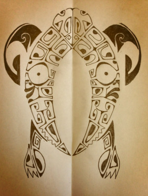 Polynesian Sea Turtle Tattoo by A18cey