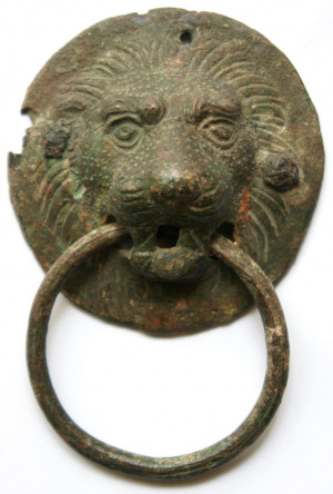 Roman Bronze Lion Handle
