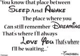 ... love you That's where I'll be waiting- Wall Quotes- Disney Wall