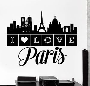 ... -Decal-Paris-France-Quote-I-Love-Paris-Eiffel-Tower-Vinyl-Decal-z3139