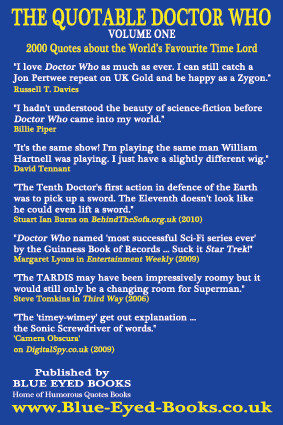 Dr Who Quotes book - back cover