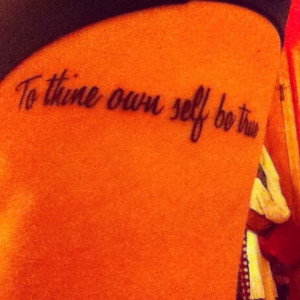 to thine own self be true