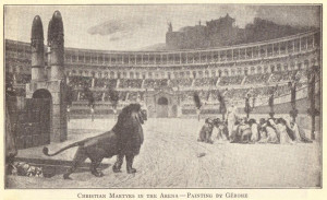 Christian martyrs in the arena. Painting by G érome.