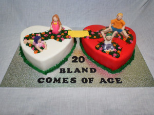 This cake is to celebrate the 20th wedding anniversary of a wonderful ...