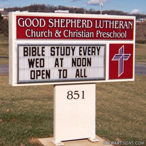 Church Sign for Good Shepherd Evangelical Lutheran Church - Photo ...