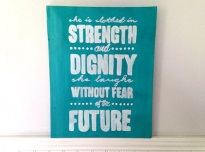 Proverbs 31:25 / Typography / Wall Art / Canvas Quote / Original ...