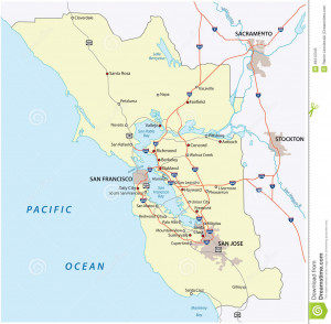 San Francisco Bay Area California Map